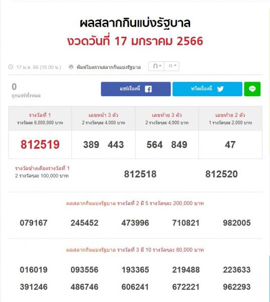สลาก งวดล่าสุด
