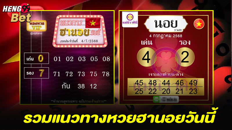 รูปภาพแนวทางหวยฮานอยวันนี้ของ heng99
